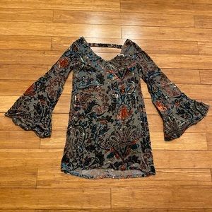 Altar’d State velvet boho colorful dress